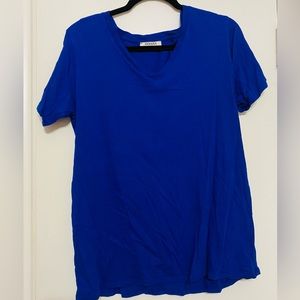 Zenana Oversized Cotton V-Neck Tee Small